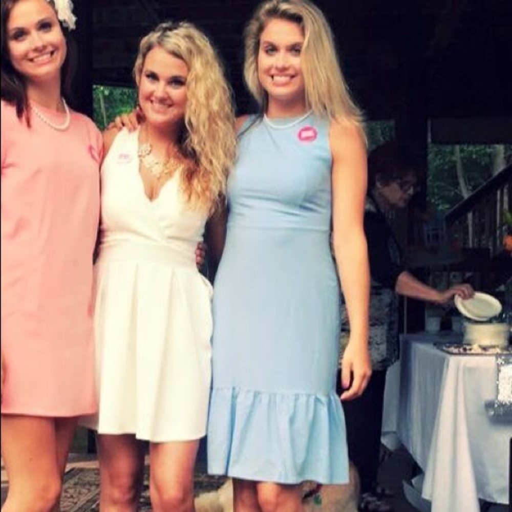 LULU's light blue midi dress